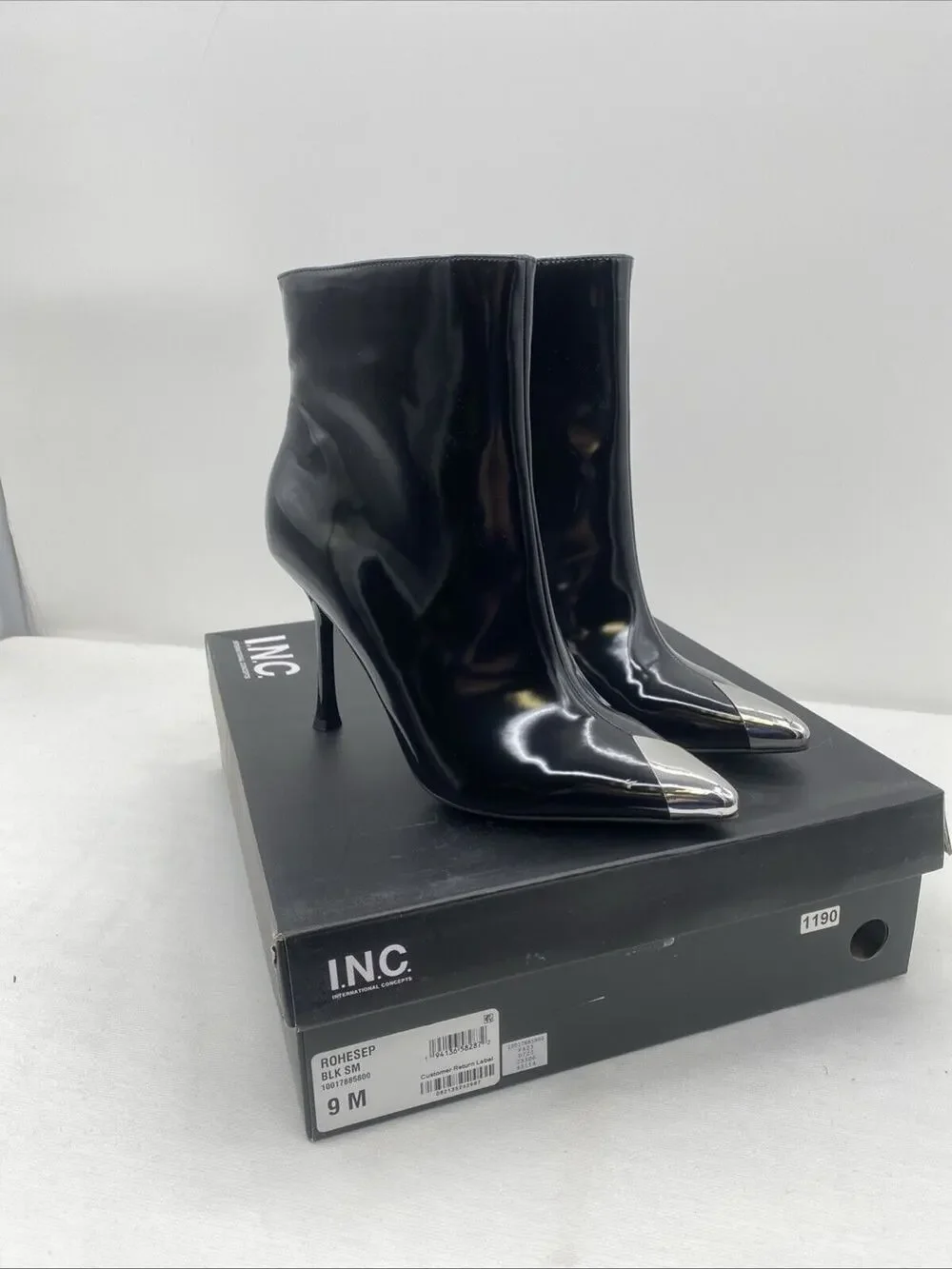 INC Womens Rohese Ankle Boots Shoes Size 9 Black
